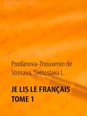cover image of Je lis le français Tome 1